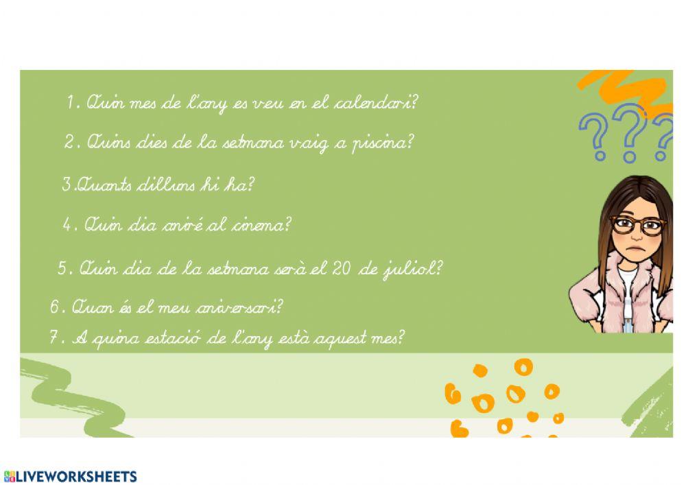 Calendari (preguntes)