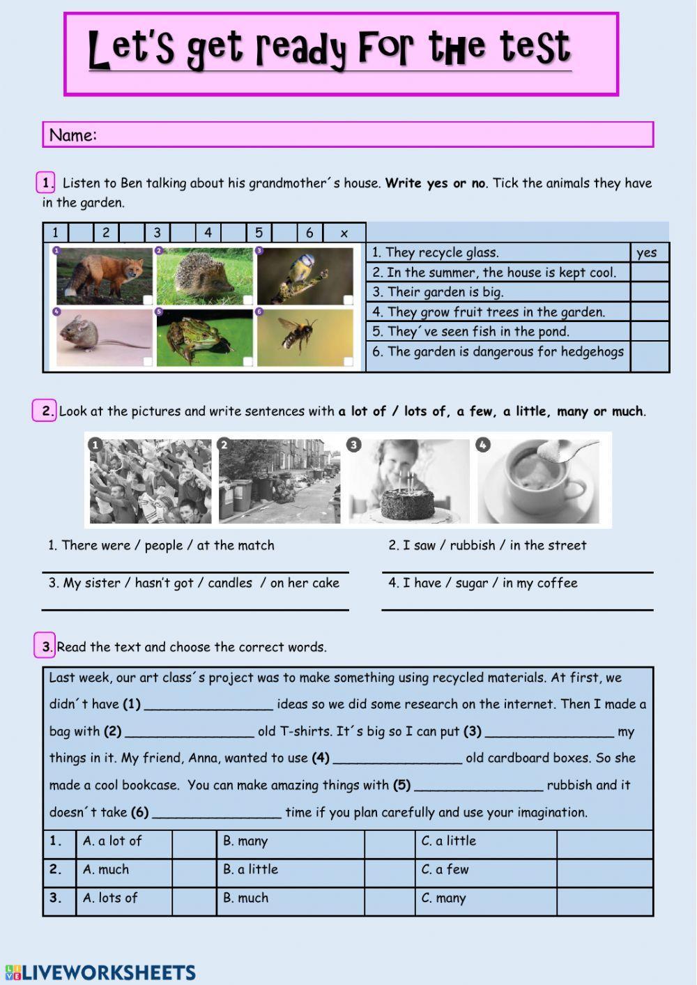 Review Unit 6 - quantifiers and Tag questions.