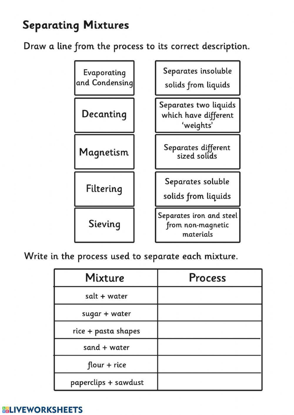 Separating Mixtures