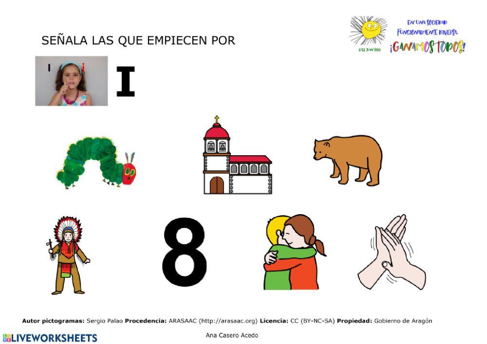 Señala la que empiece por (vocales)