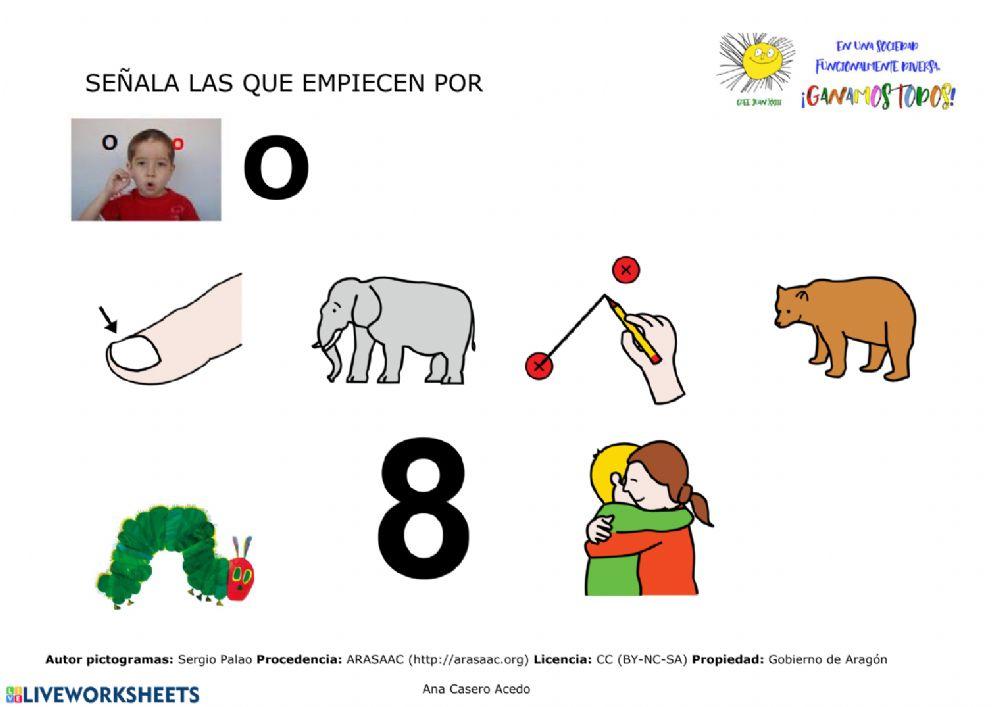 Señala la que empiece por (vocales)