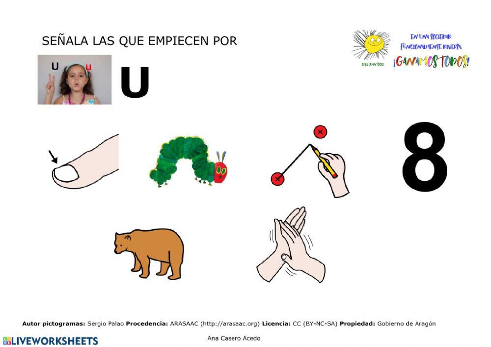 Señala la que empiece por (vocales)