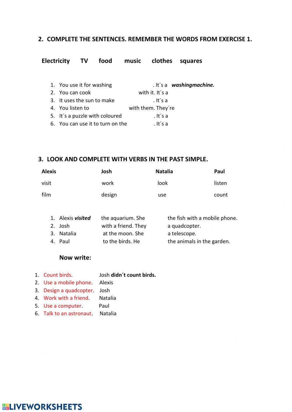 Past simple of regular verbs