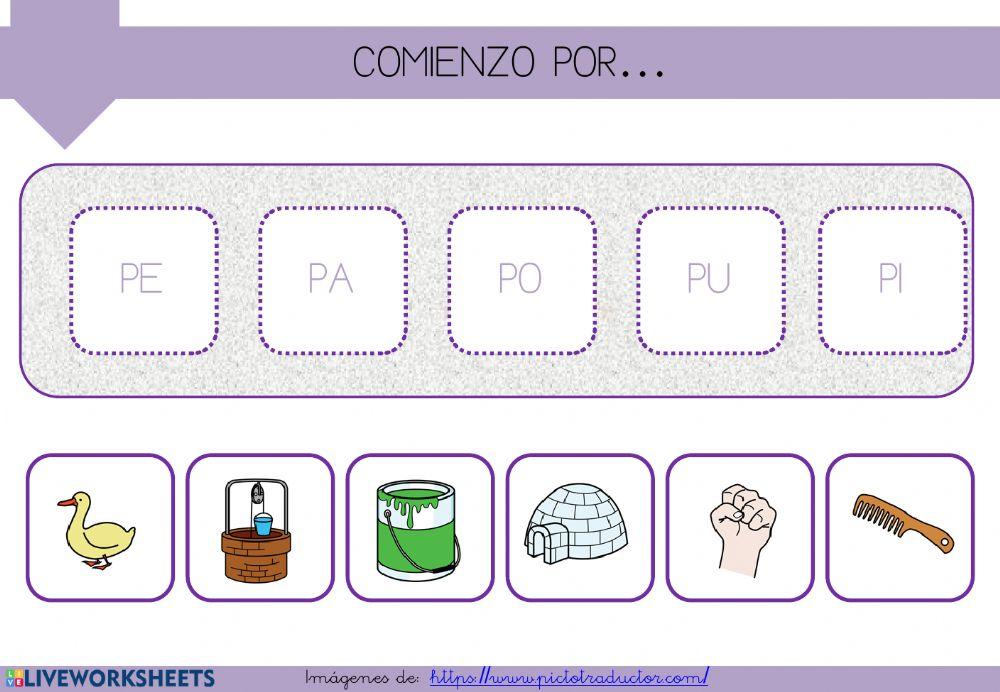 Comienzo por p Comienzo por p