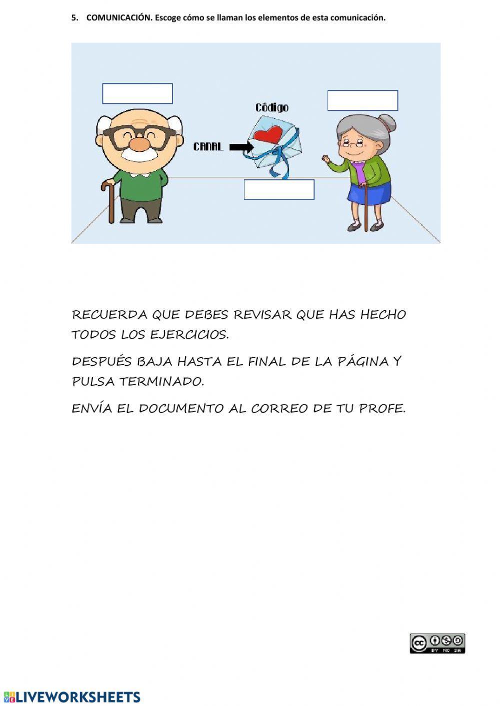 Ficha de lengua. Repaso Tema 10