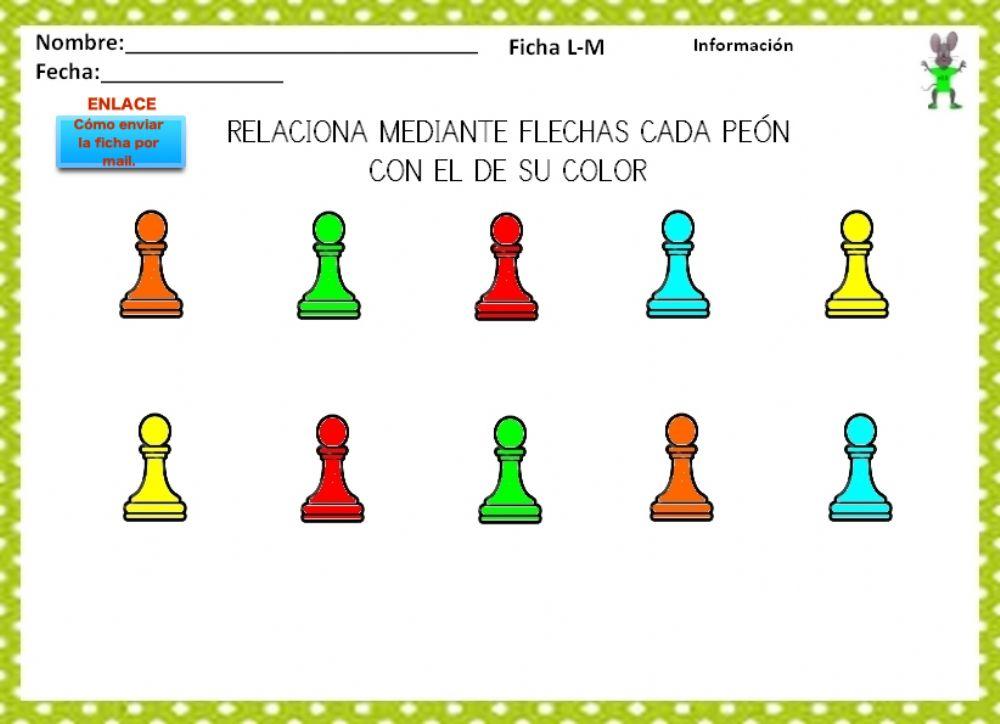 Cada peón con su color