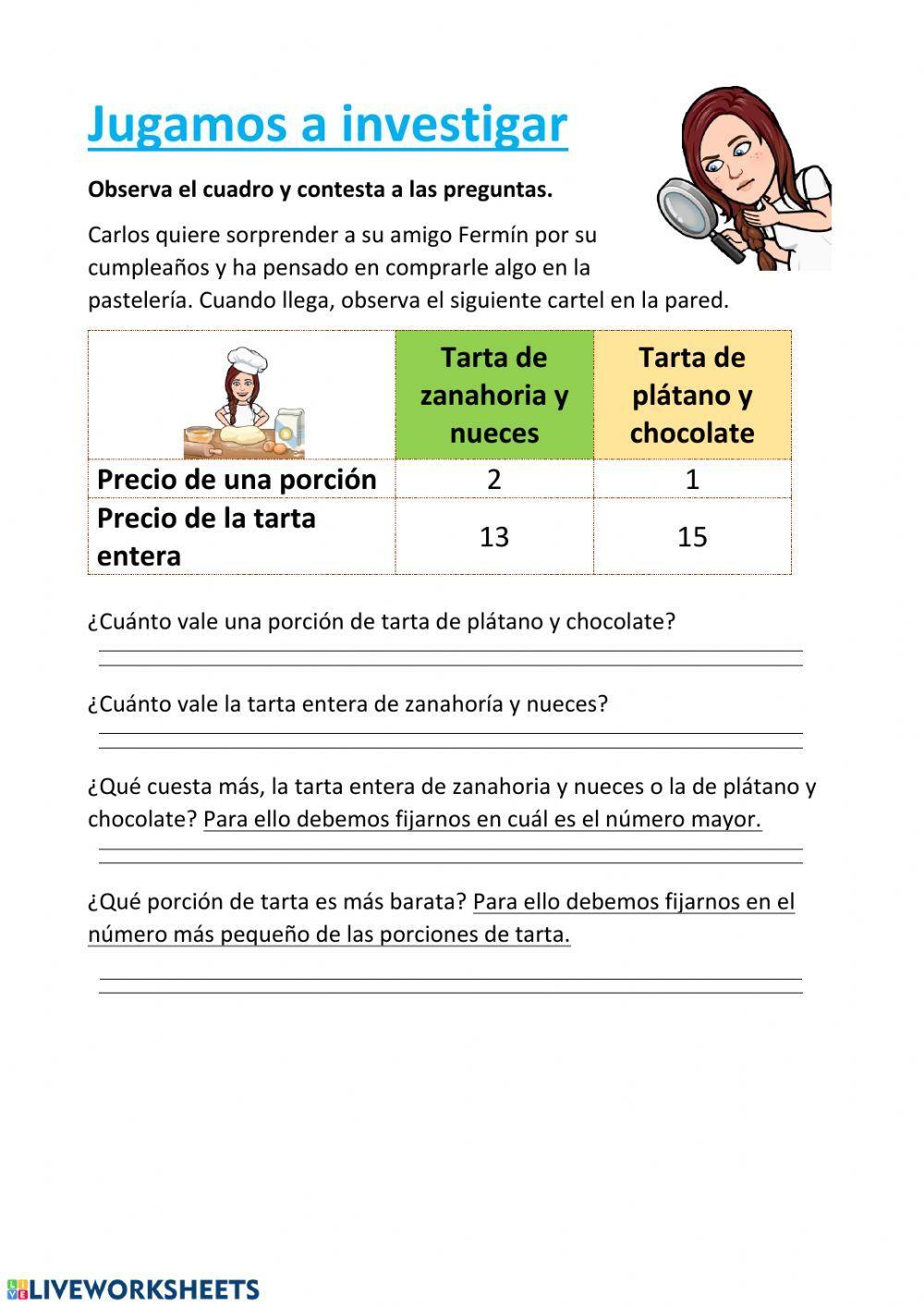 Investigación en tablas