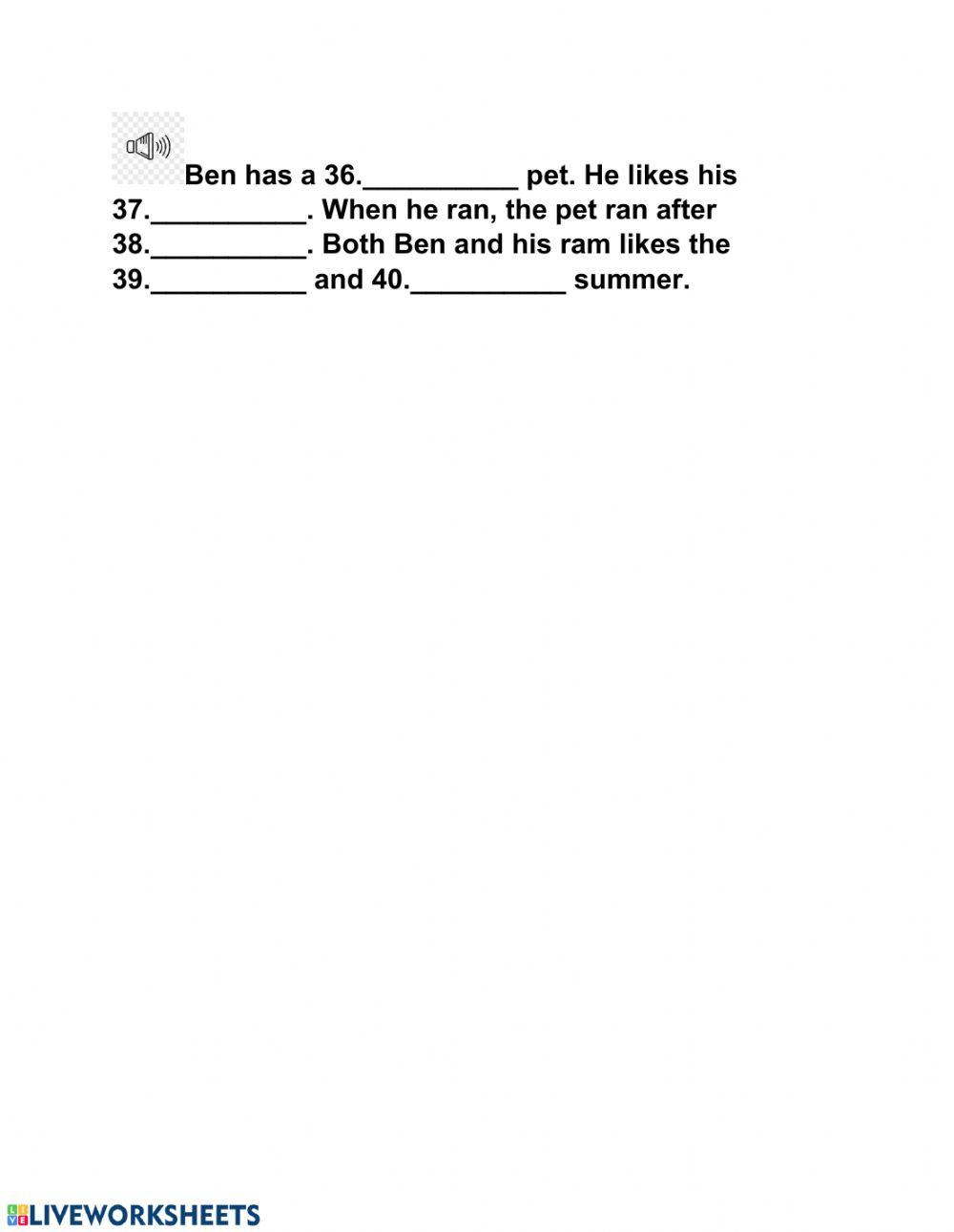 Phonics short vowels test