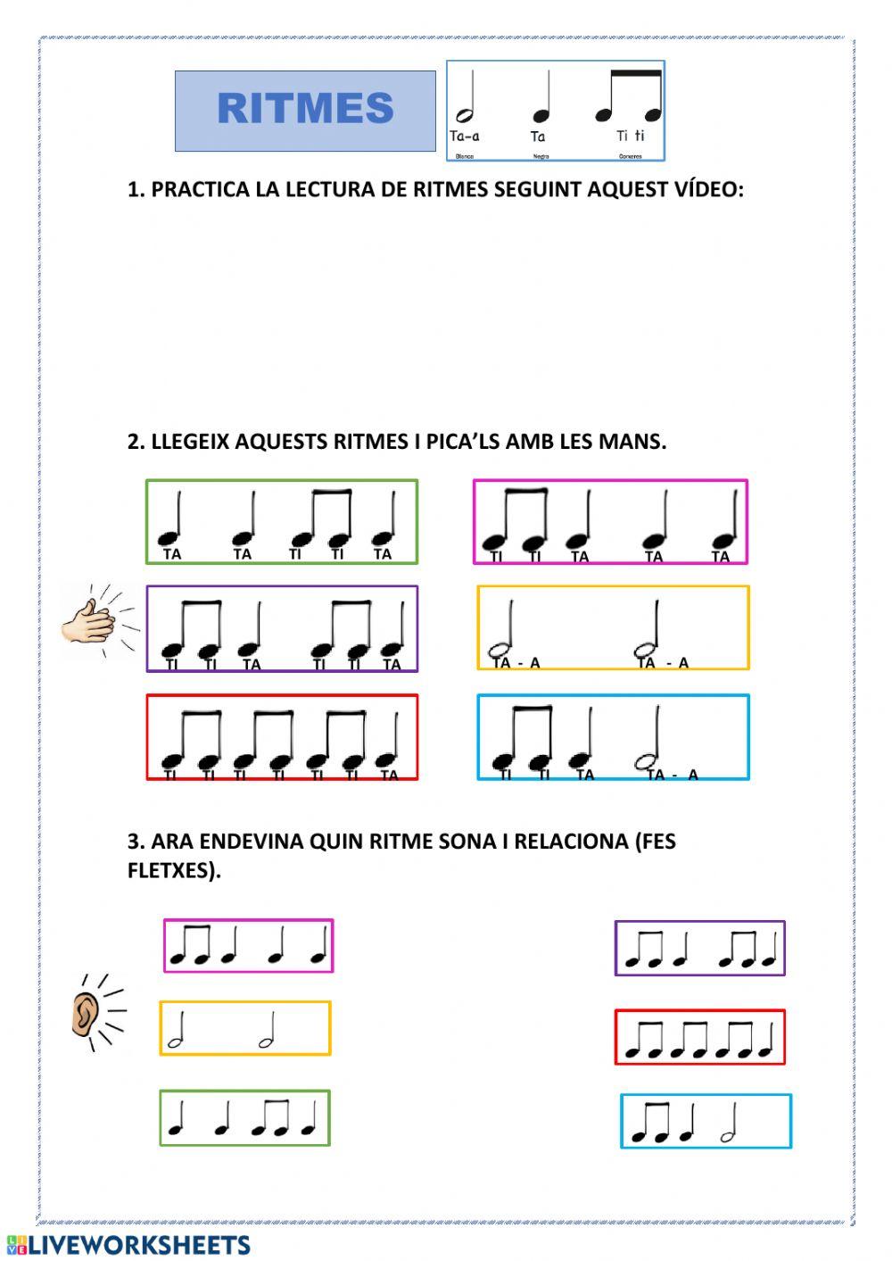 Ritme: blanca, negra, corxeres