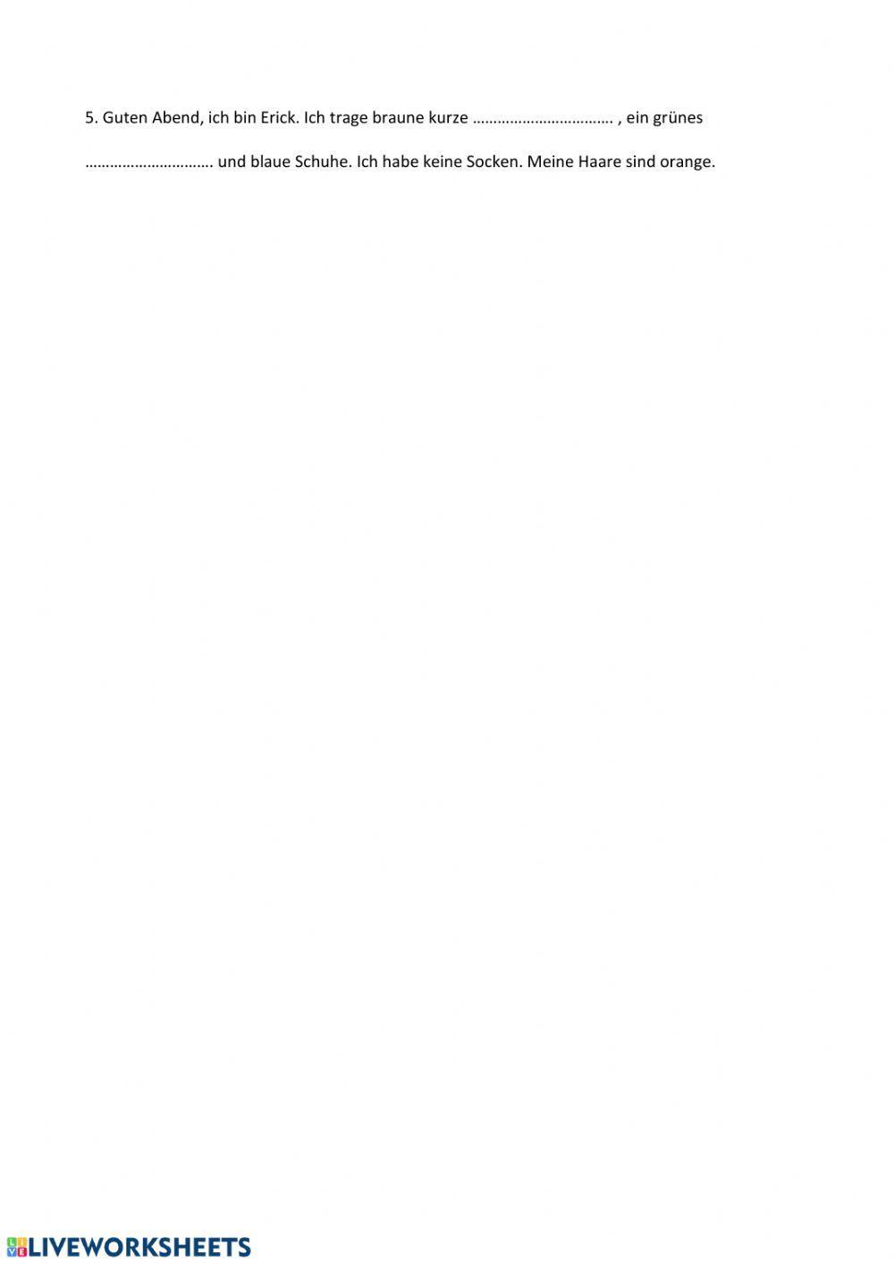 Lies, erganze und schreib die Namen