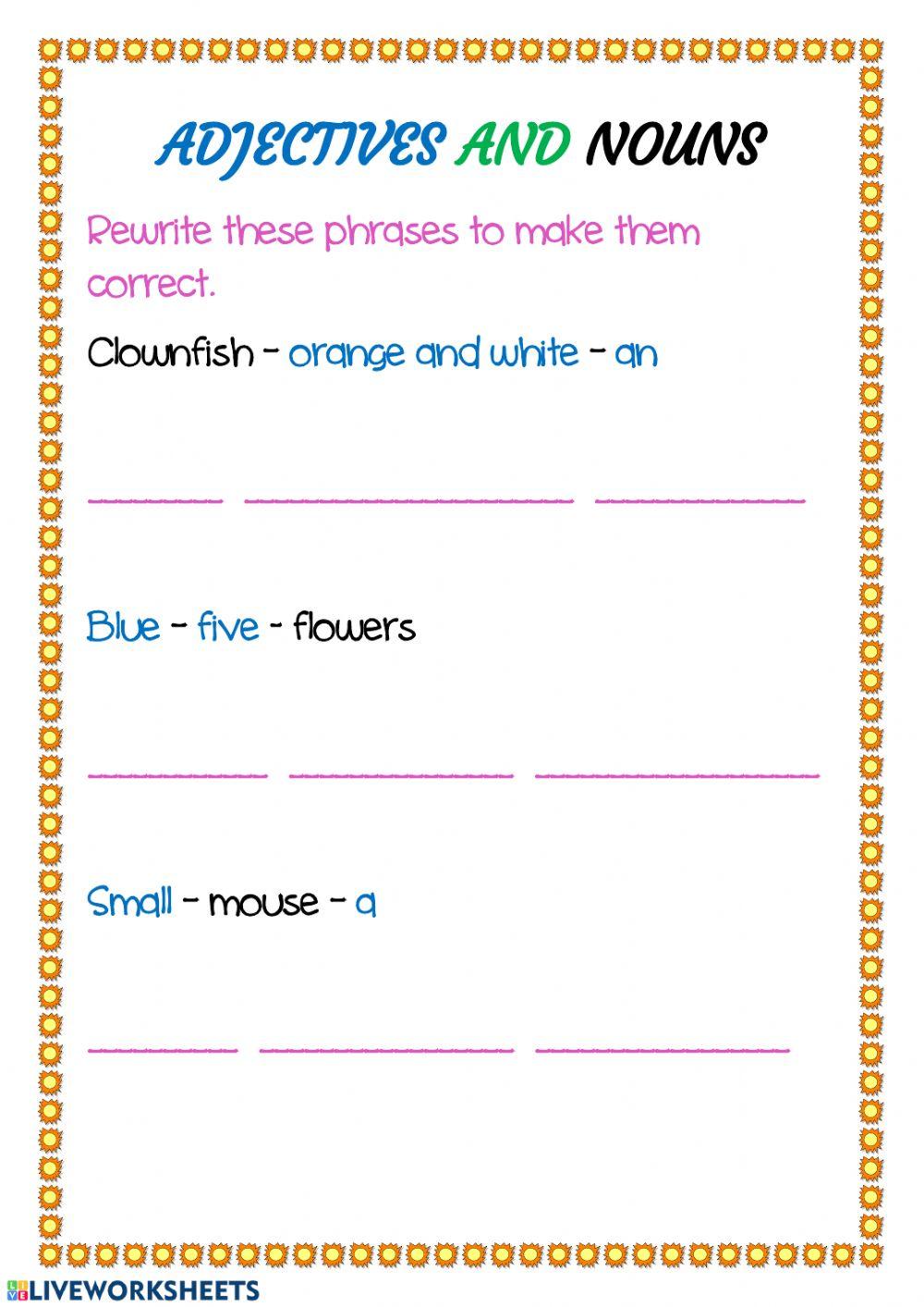 Adjectives and Nouns