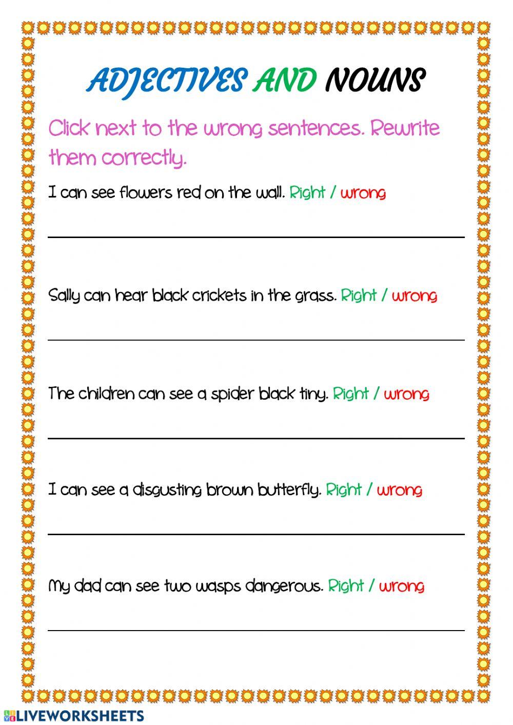 Adjectives and Nouns