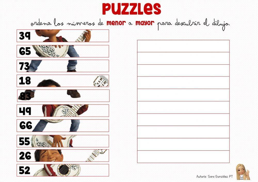 Puzzle de ordenar números