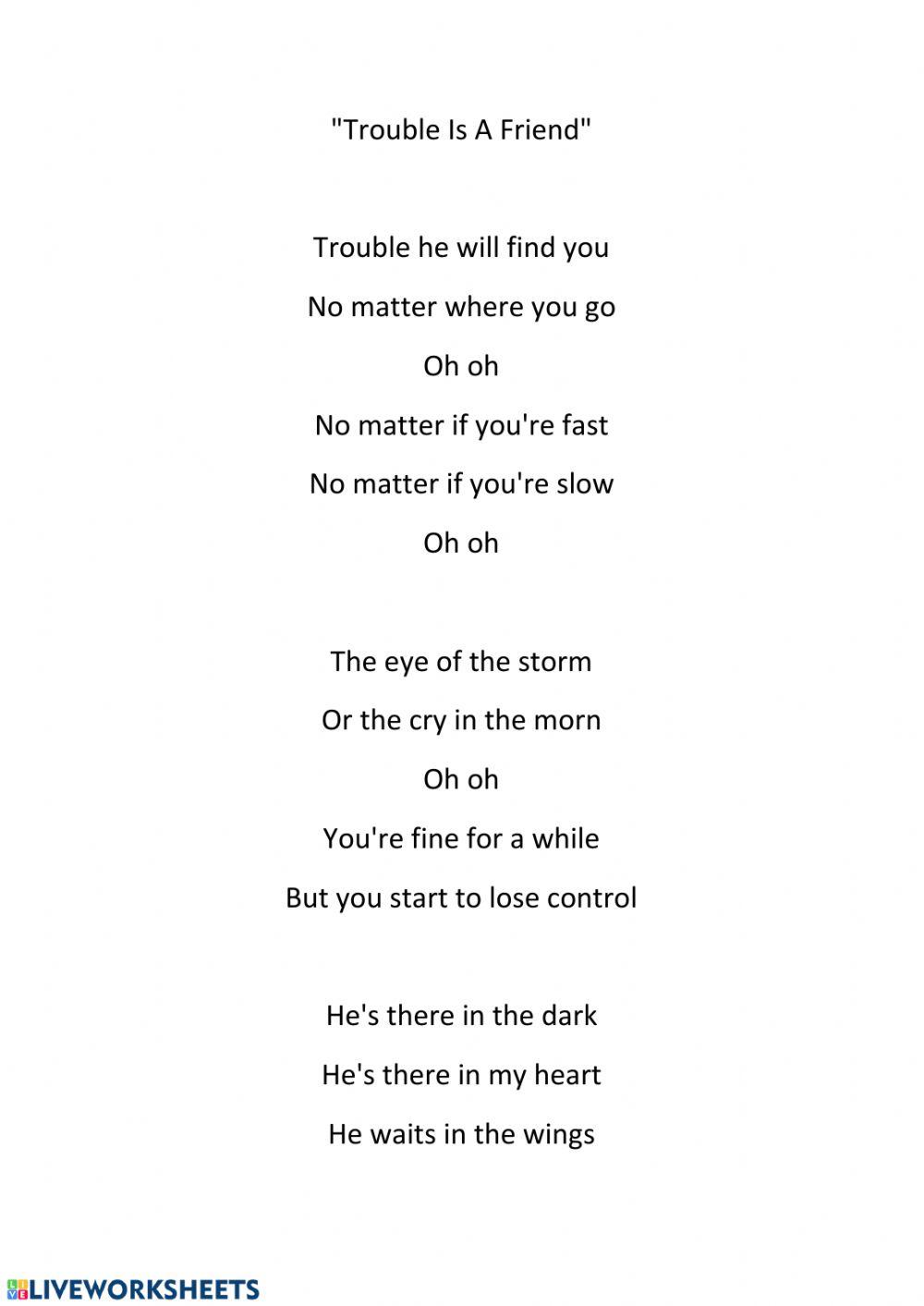 Trouble Lyrics