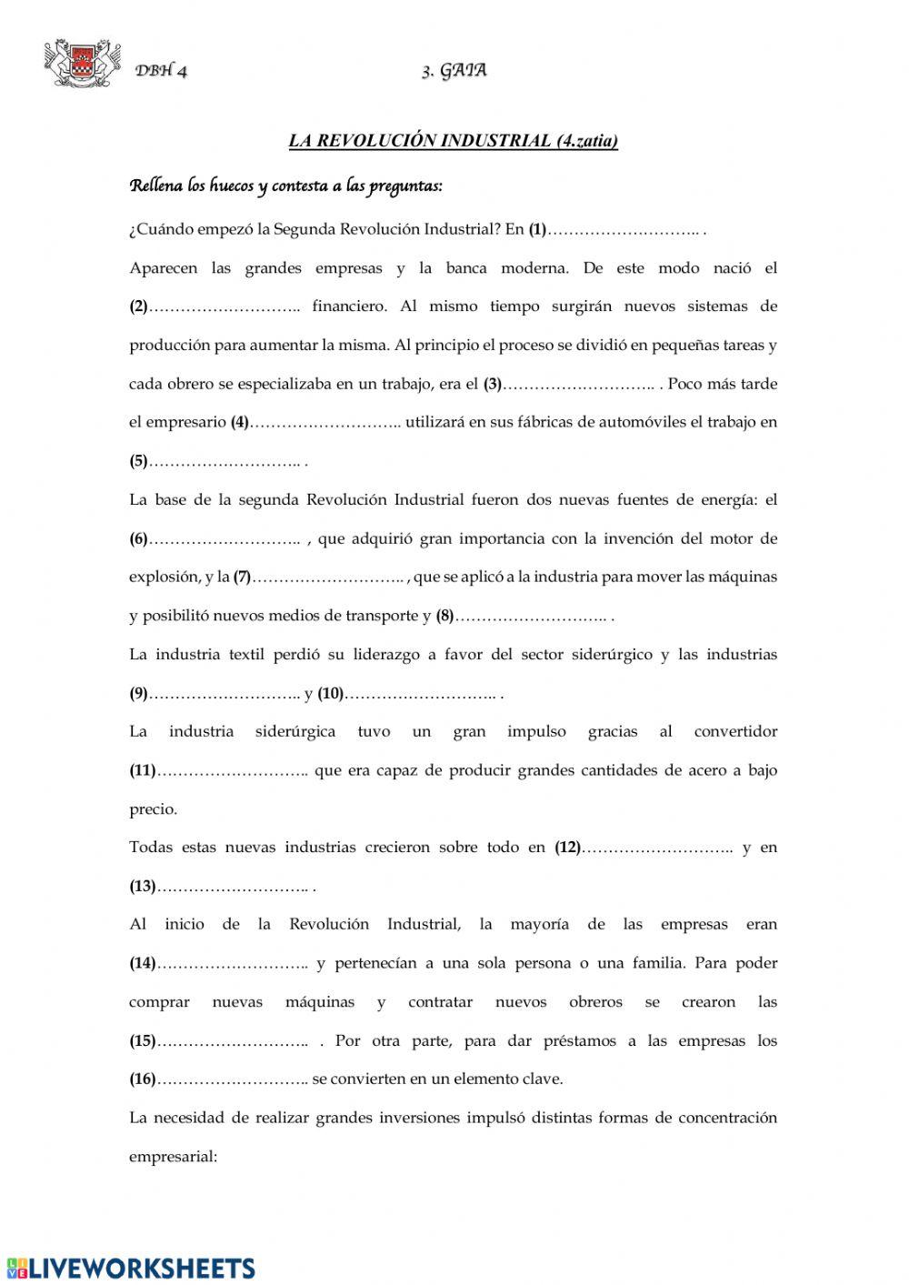 (4 ESO) La Revolución Industrial (4)