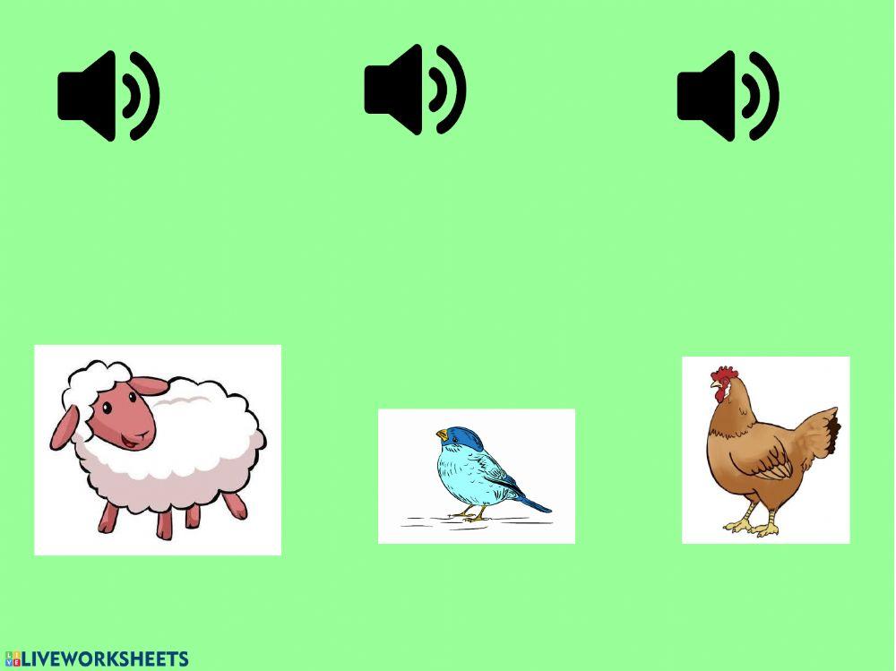 Descriminación auditiva: animales