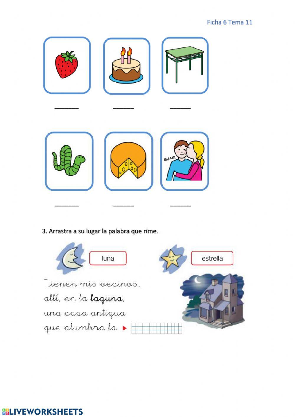 La rima interactive worksheet | Live Worksheets