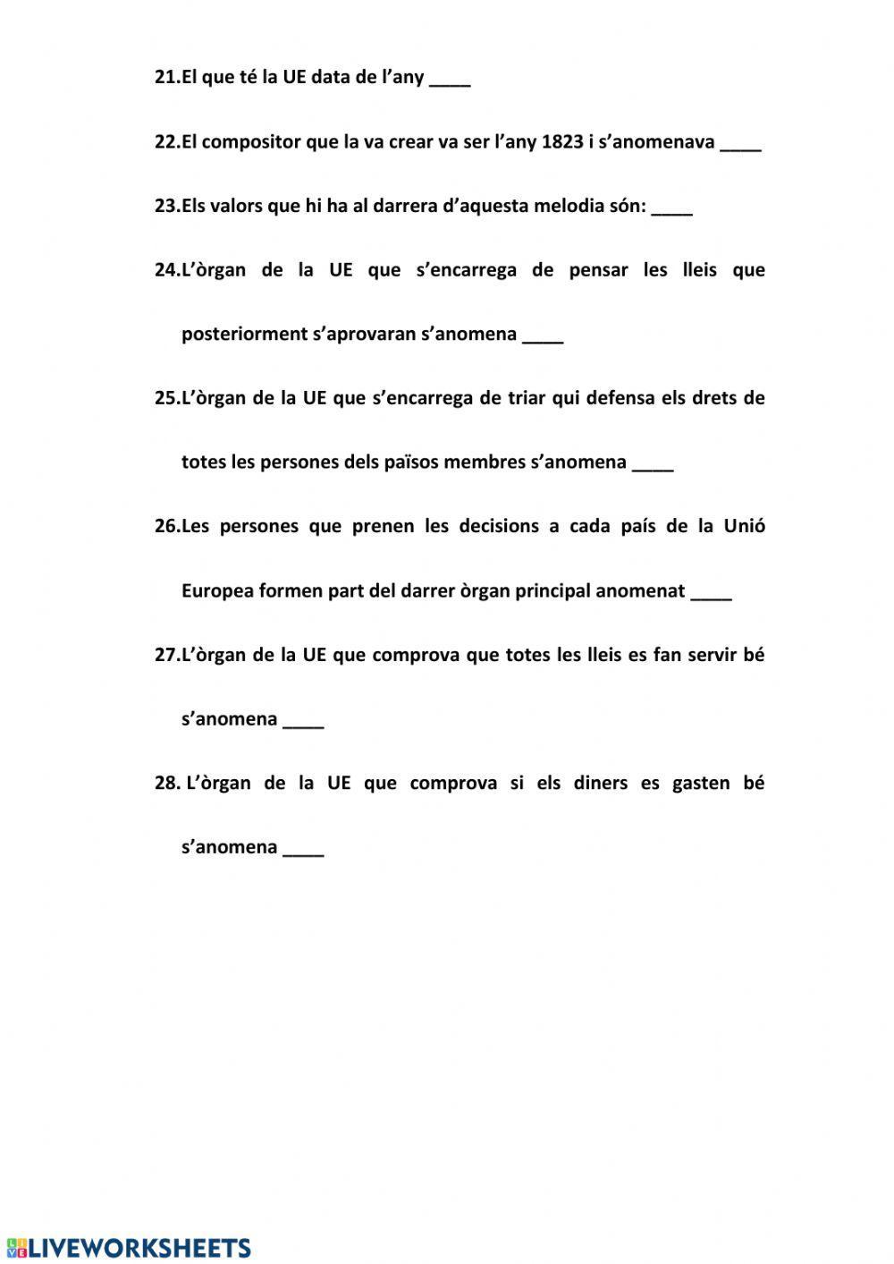 Comprensió lectora unió europea