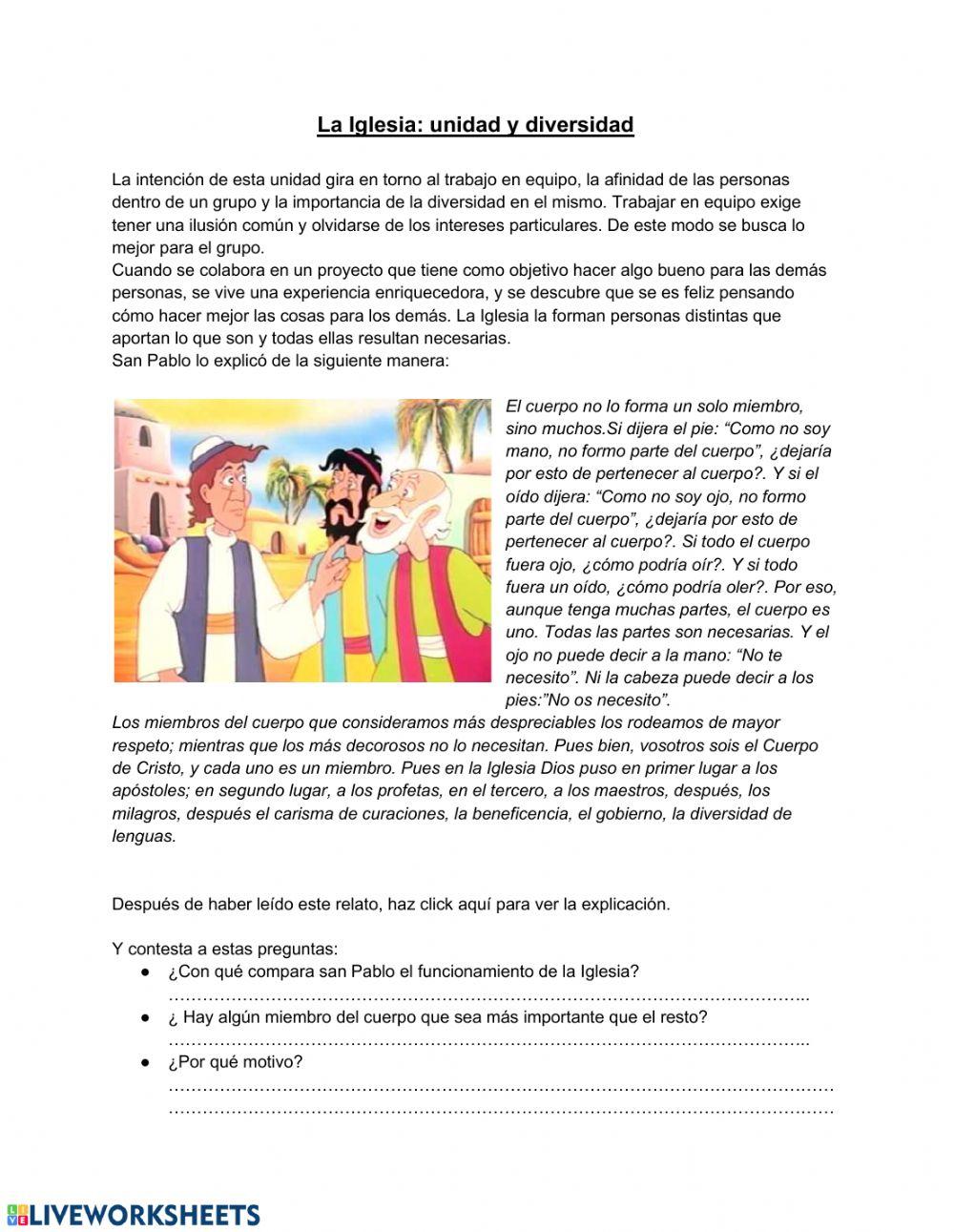 La Iglesia: unidad y diversidad