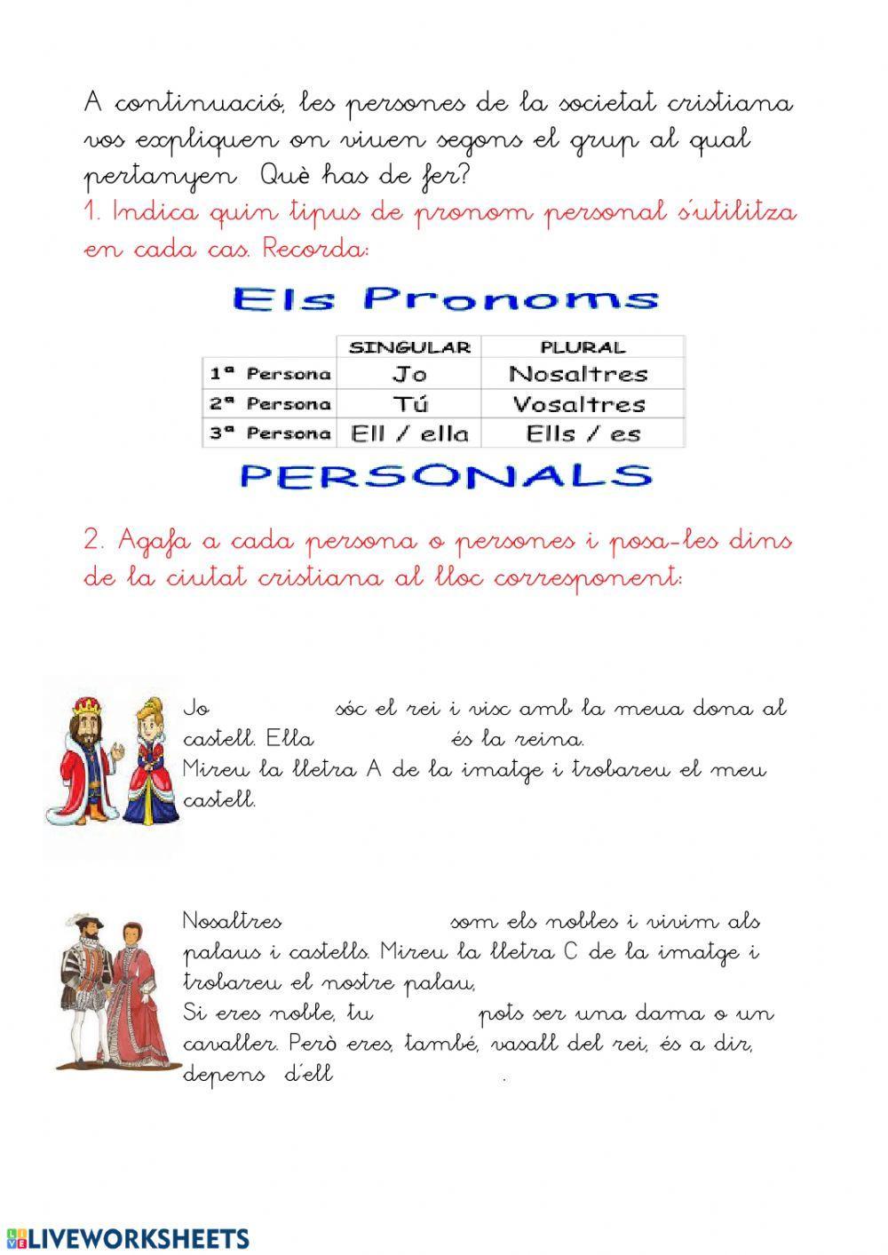 Pronoms personals i societat-ciutat medieval