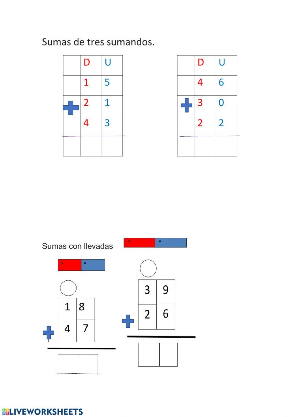 Problemas, sumas y restas