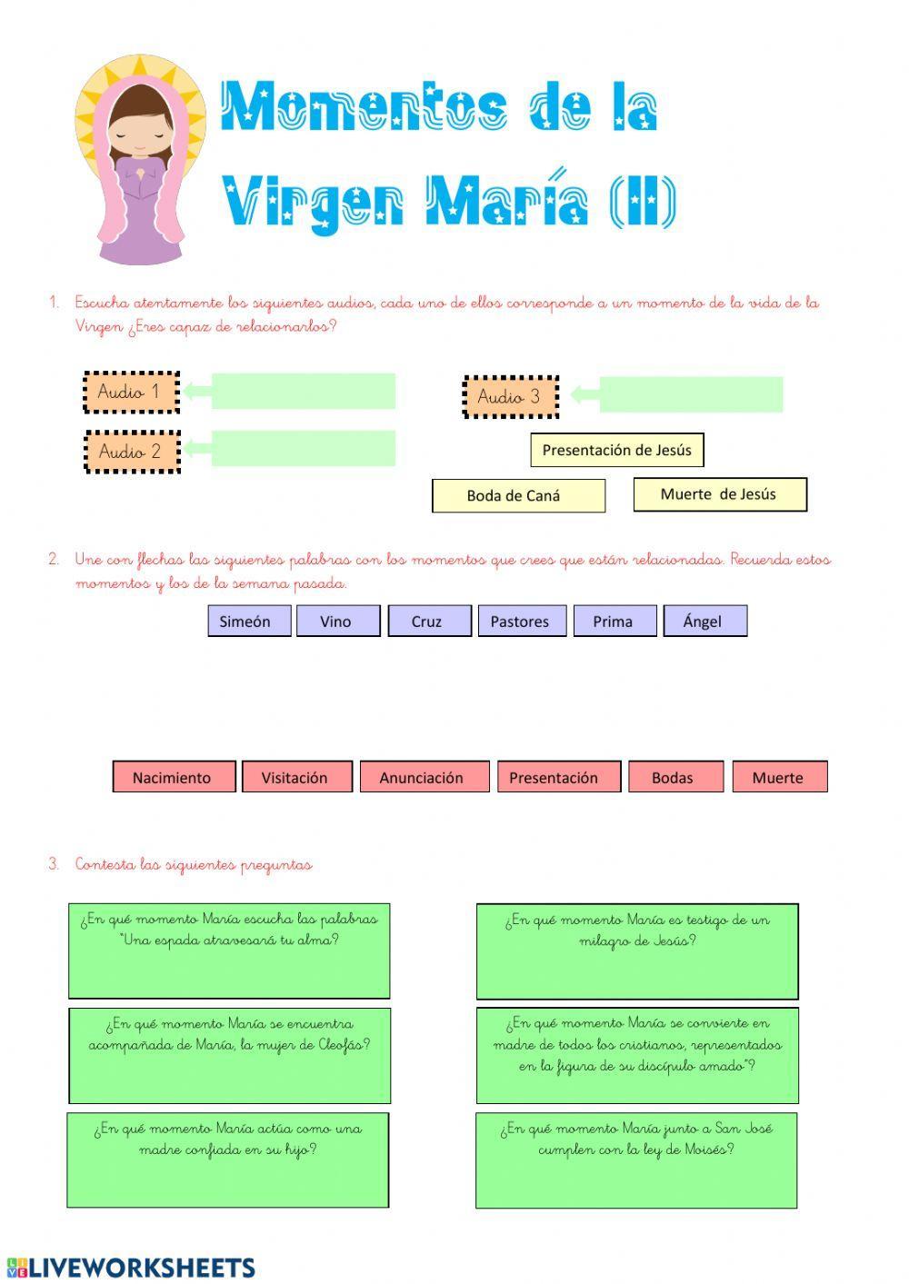 Momentos de la Virgen