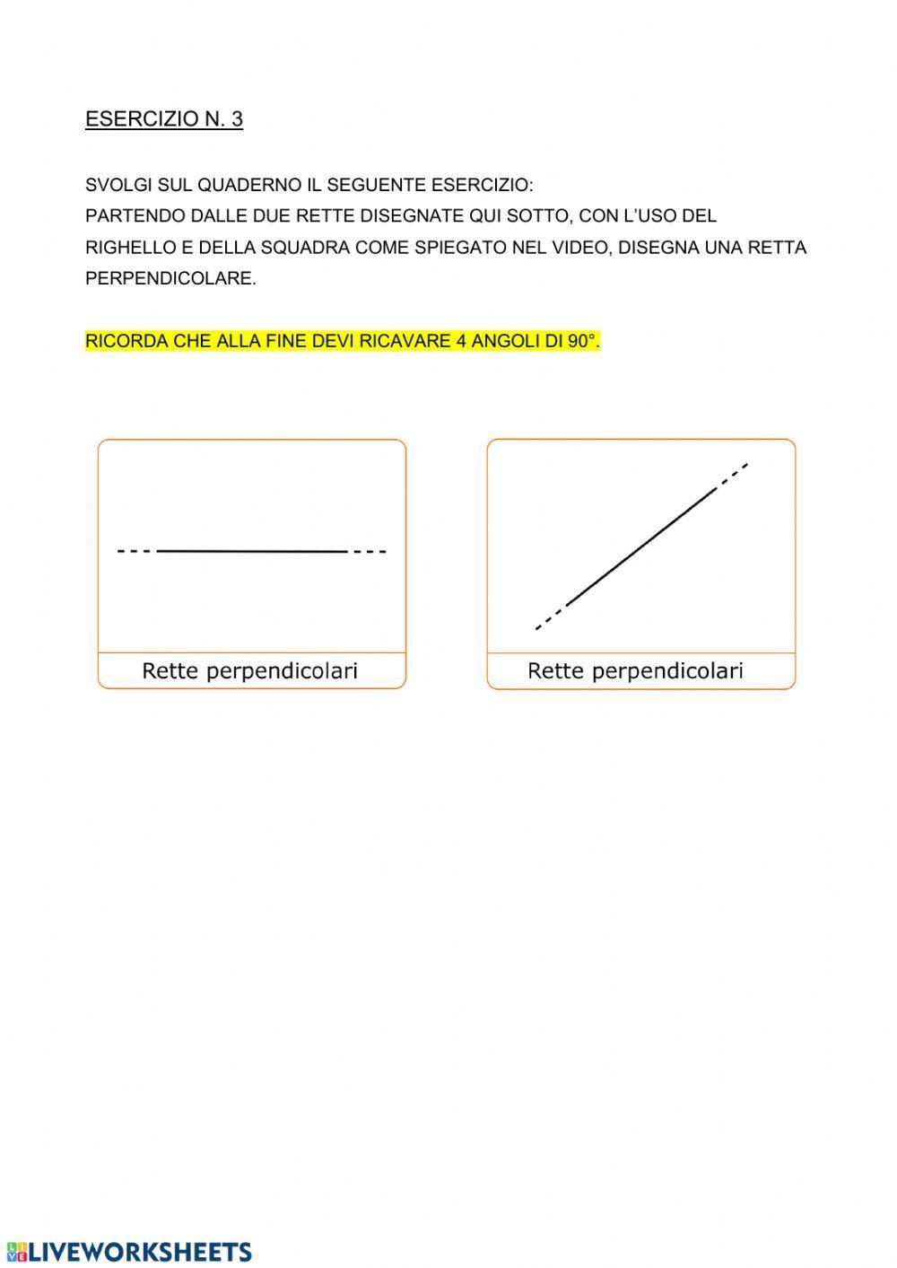 Rette incidenti e perpendicolari