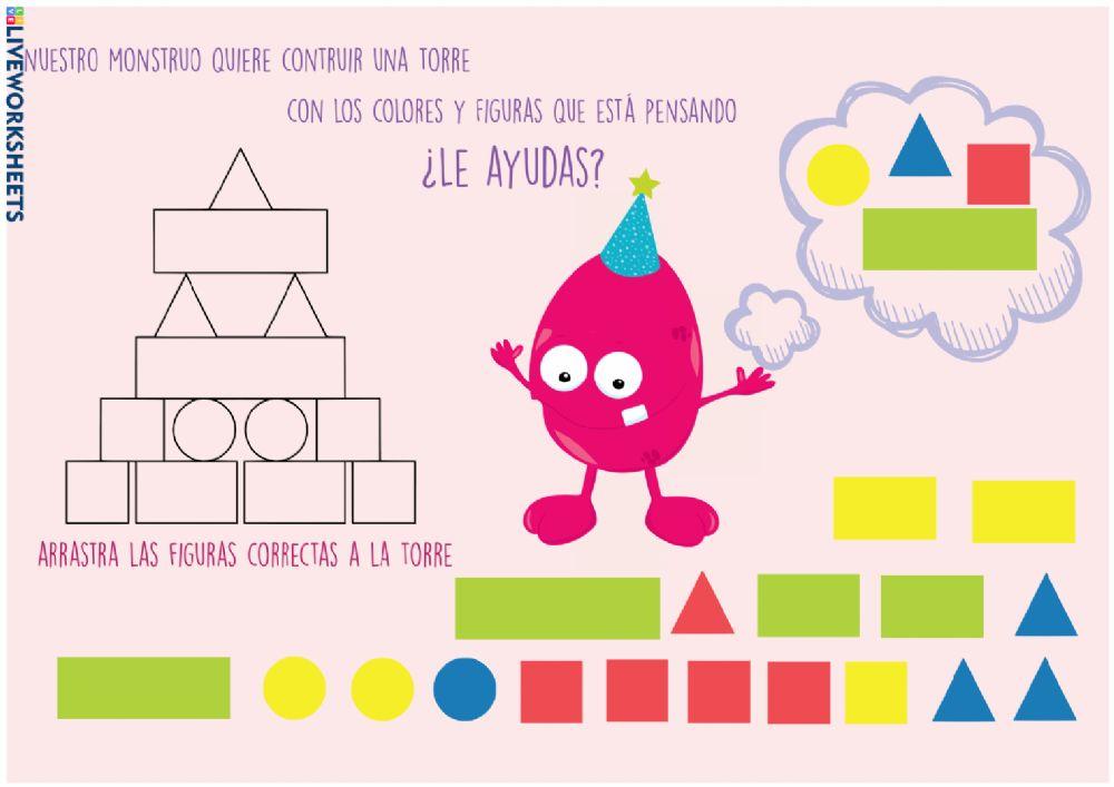 Coloca las figuras geométricas