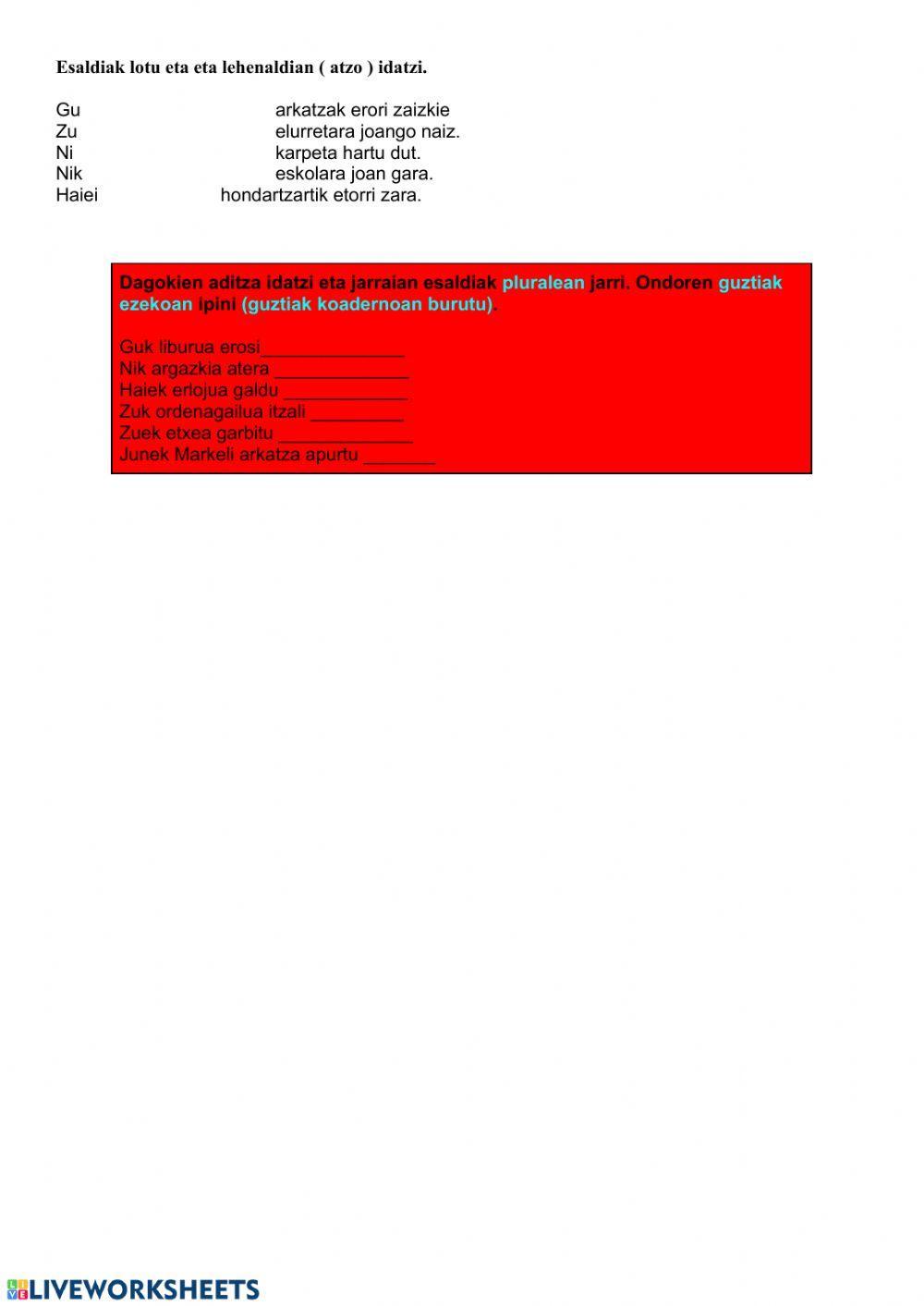 Euskera maiatzak 4-8 astea