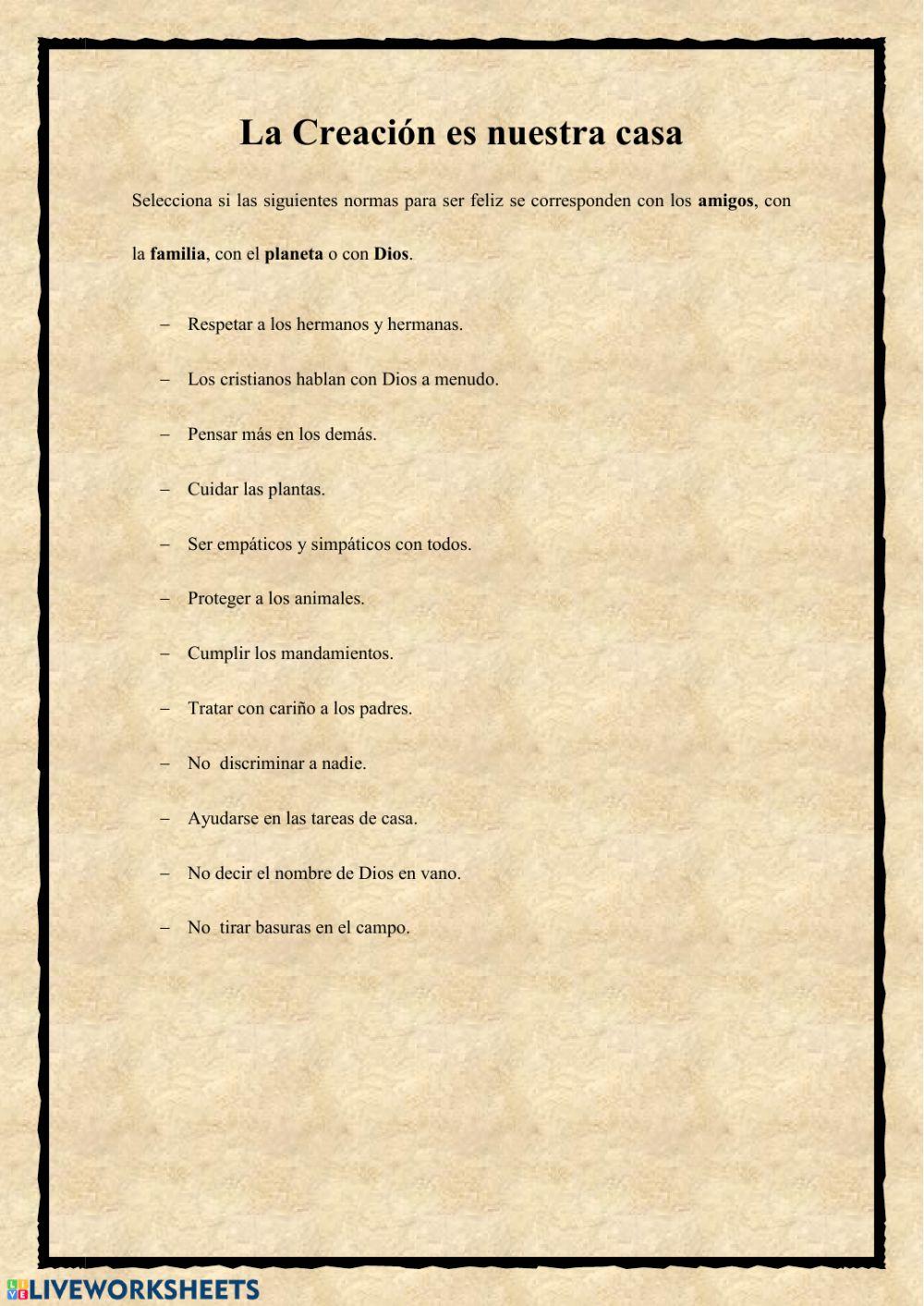 La Creación es nuestra casa 4º