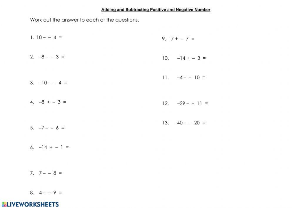Adding and Subtracting Integers 157283 | Fisayo Odubela
