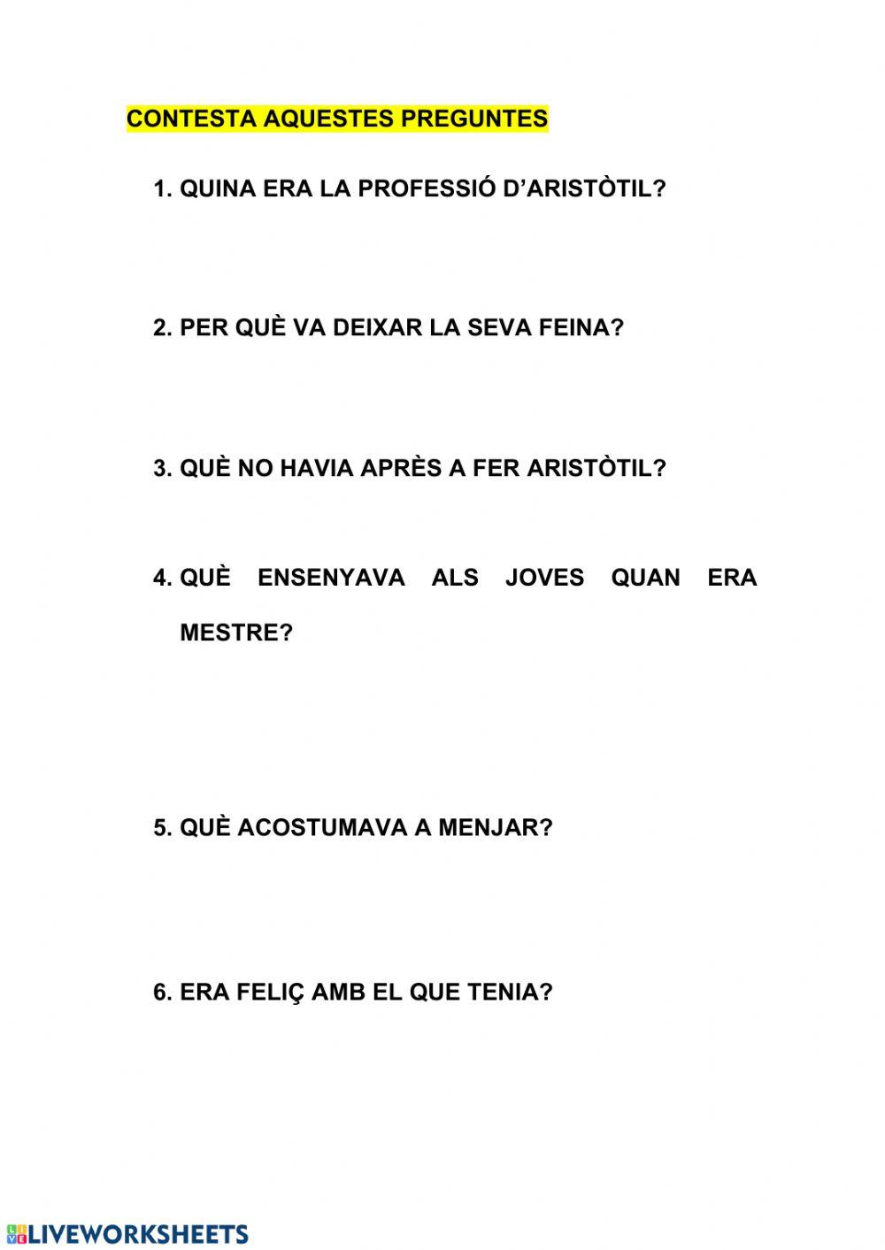 L'ofici d'aristòtil