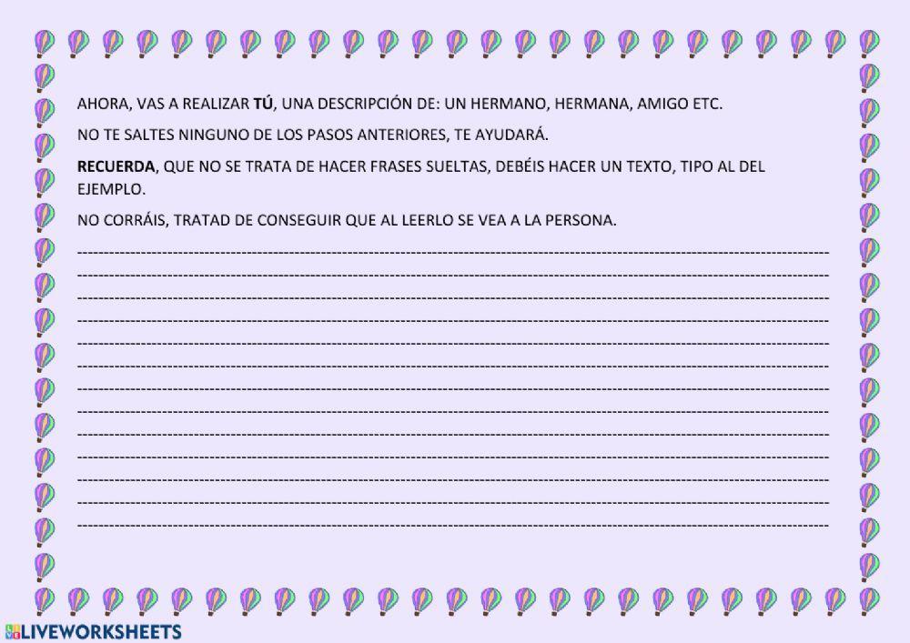 Descripción de una persona