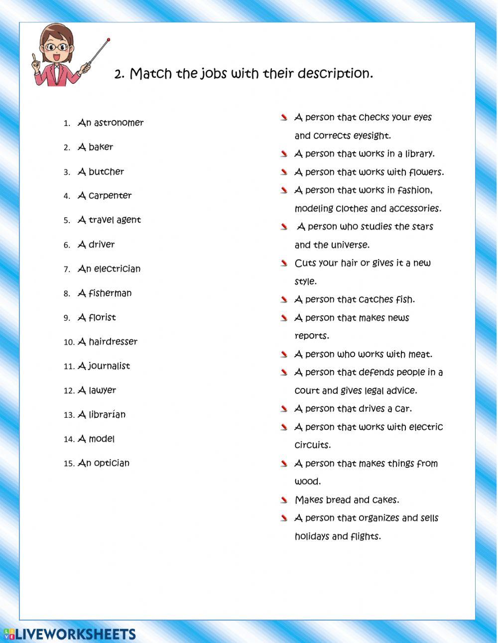 Jobs and occupations