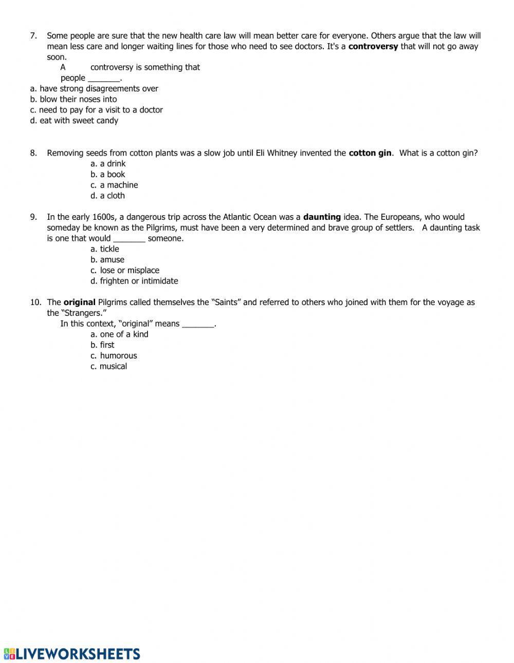 Using Context Clues to Determine Meaning