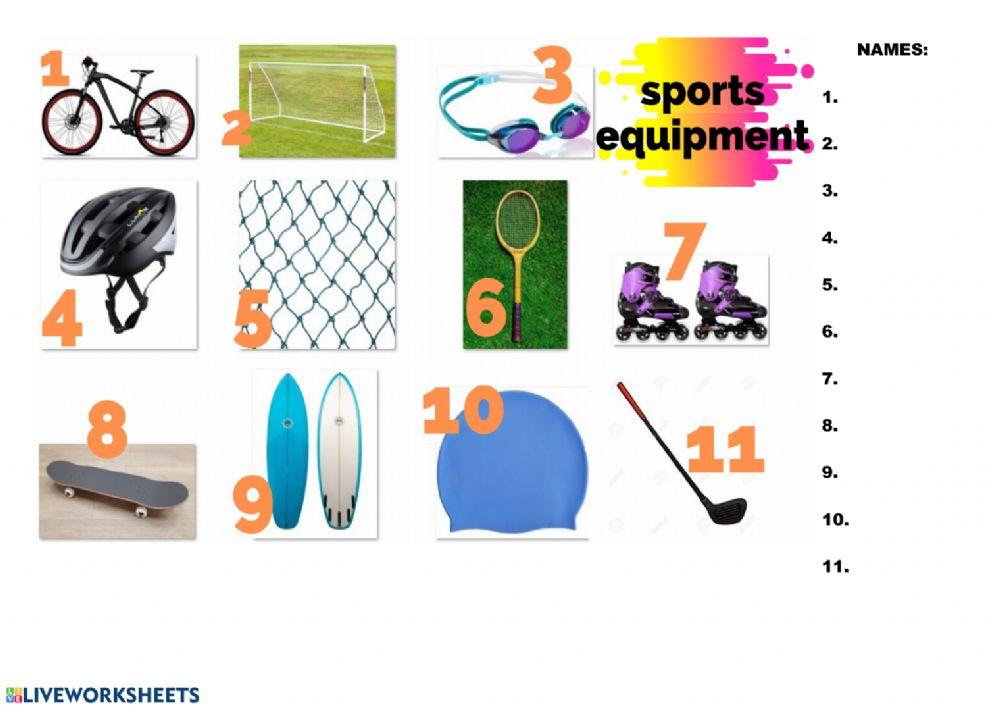 Sports, sports actions, sports equipment and sports venues