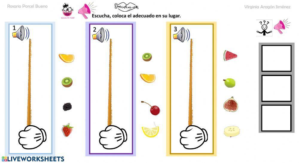 Comprensión: hacer una brocheta