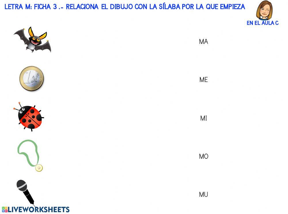 Letra m: ficha 3