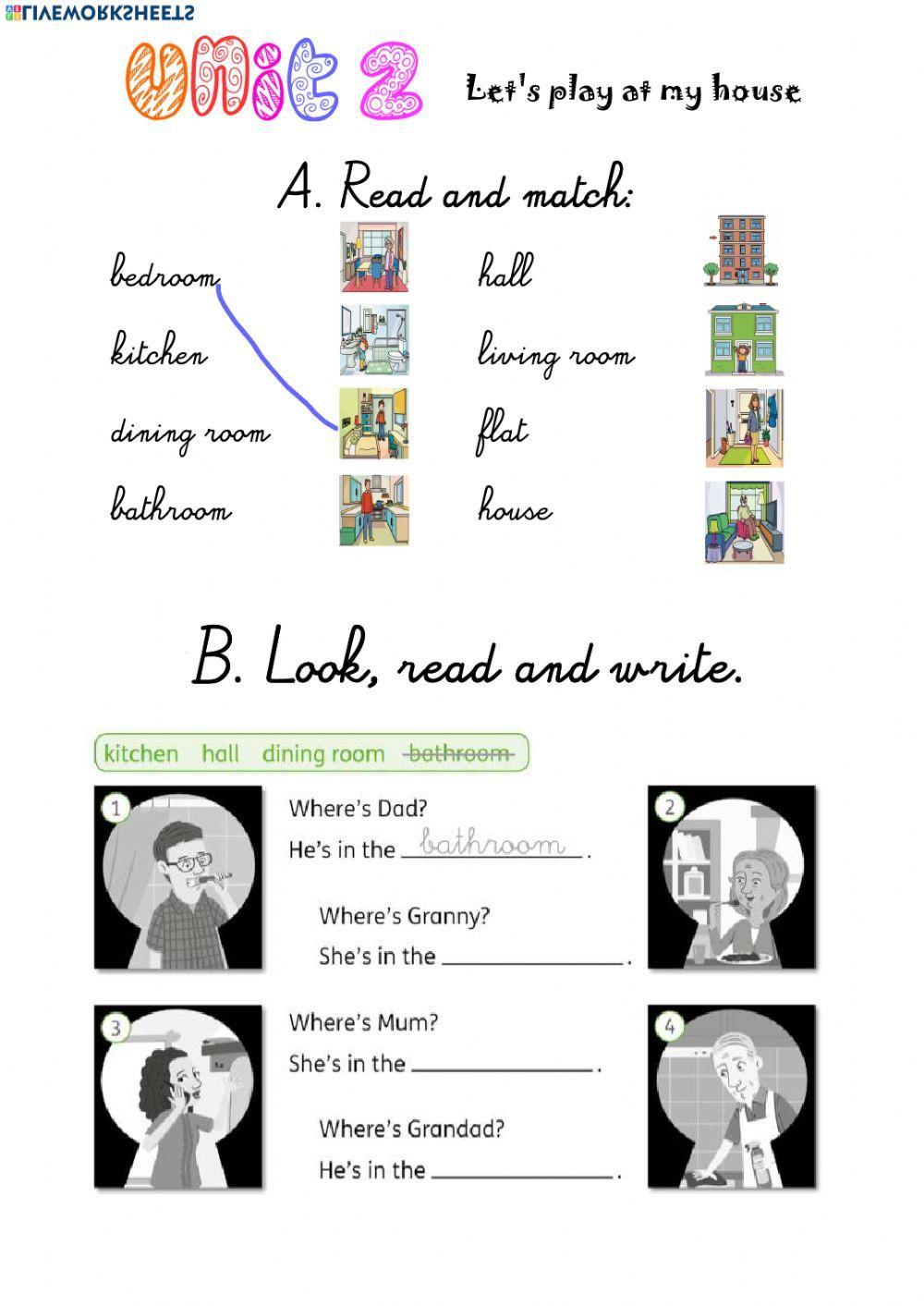 Let's play at my house! Exercises