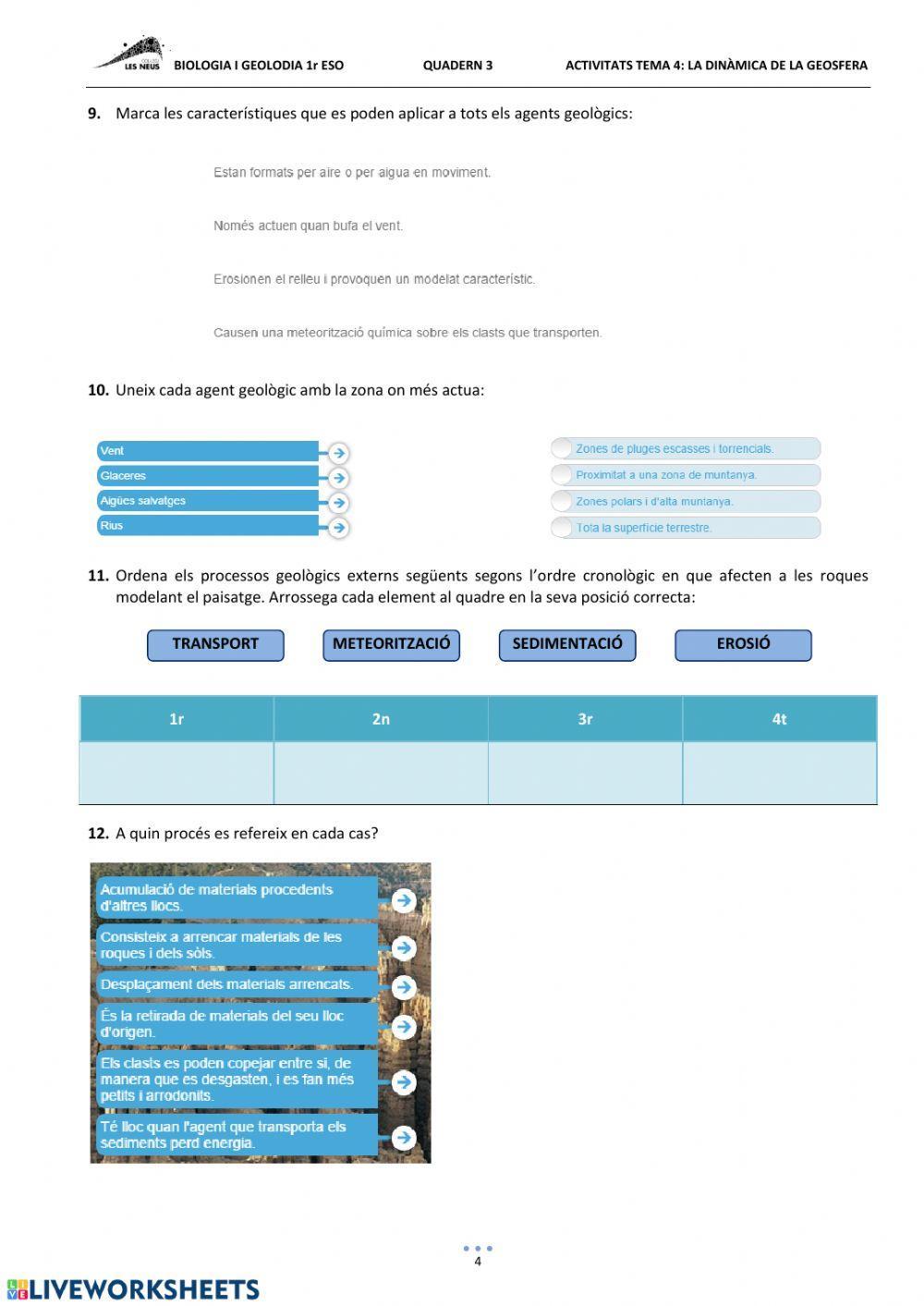 LA DINÀMICA DE LA GEOSFERA 1r ESO