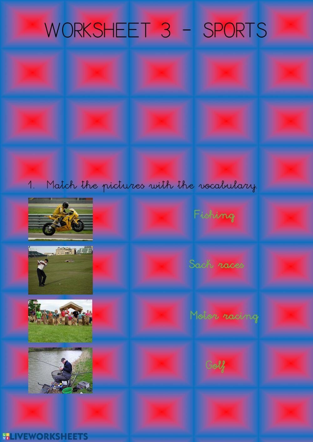 3º - Unit 3 - Worksheet 3 Sports