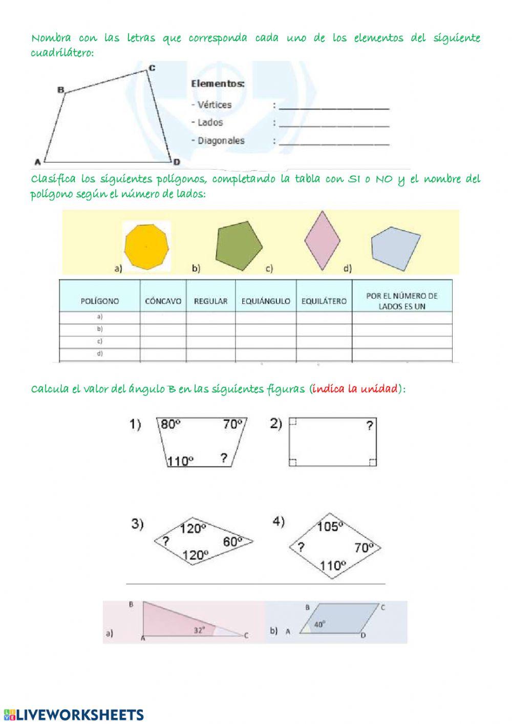 Cuadriláteros y perímetros