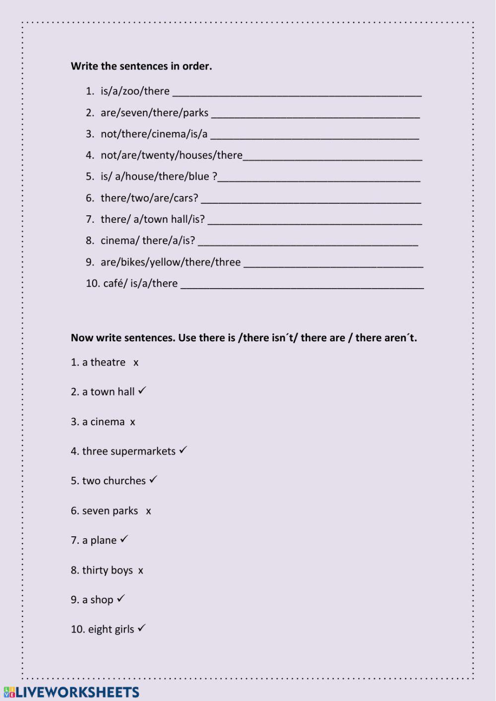 My town, there is, there are