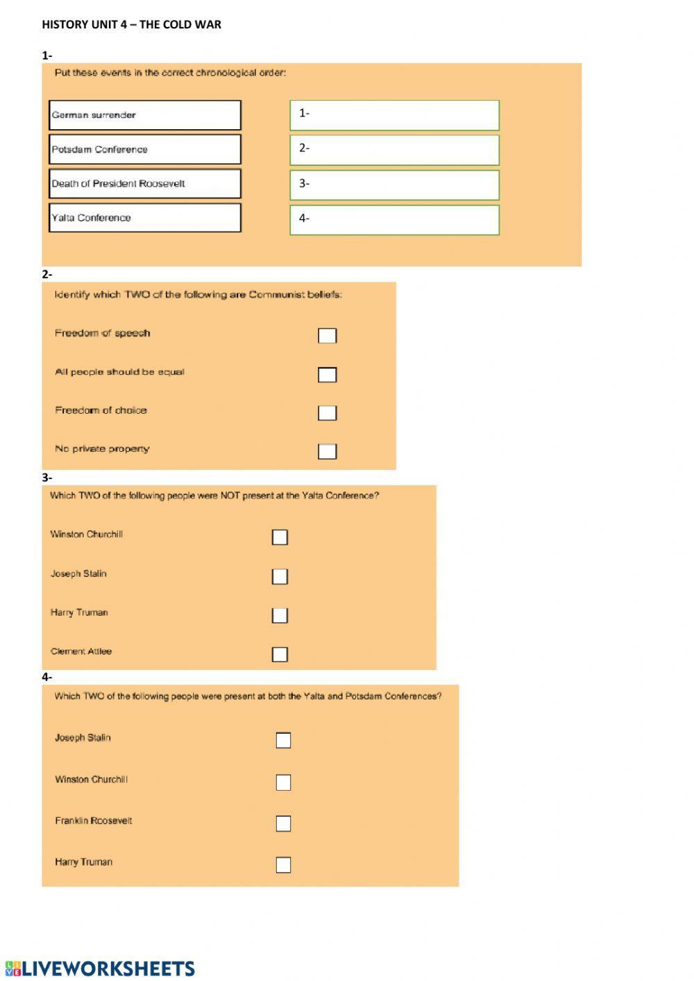 Igcse history unit 4