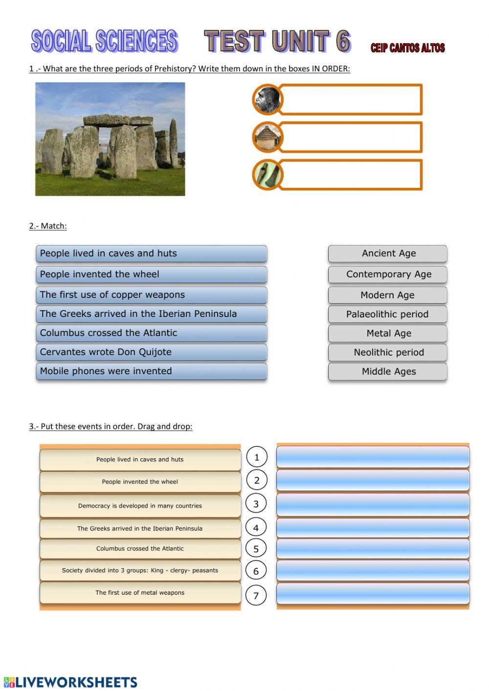 Social sciences - unit 6 test