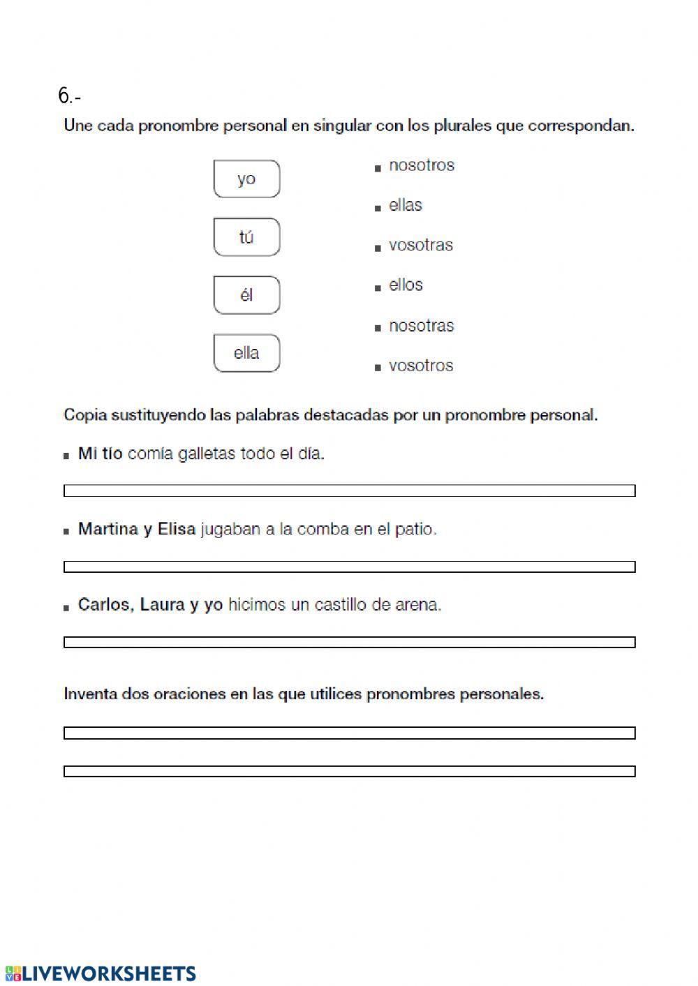 Los pronombres, br, bl, teatro