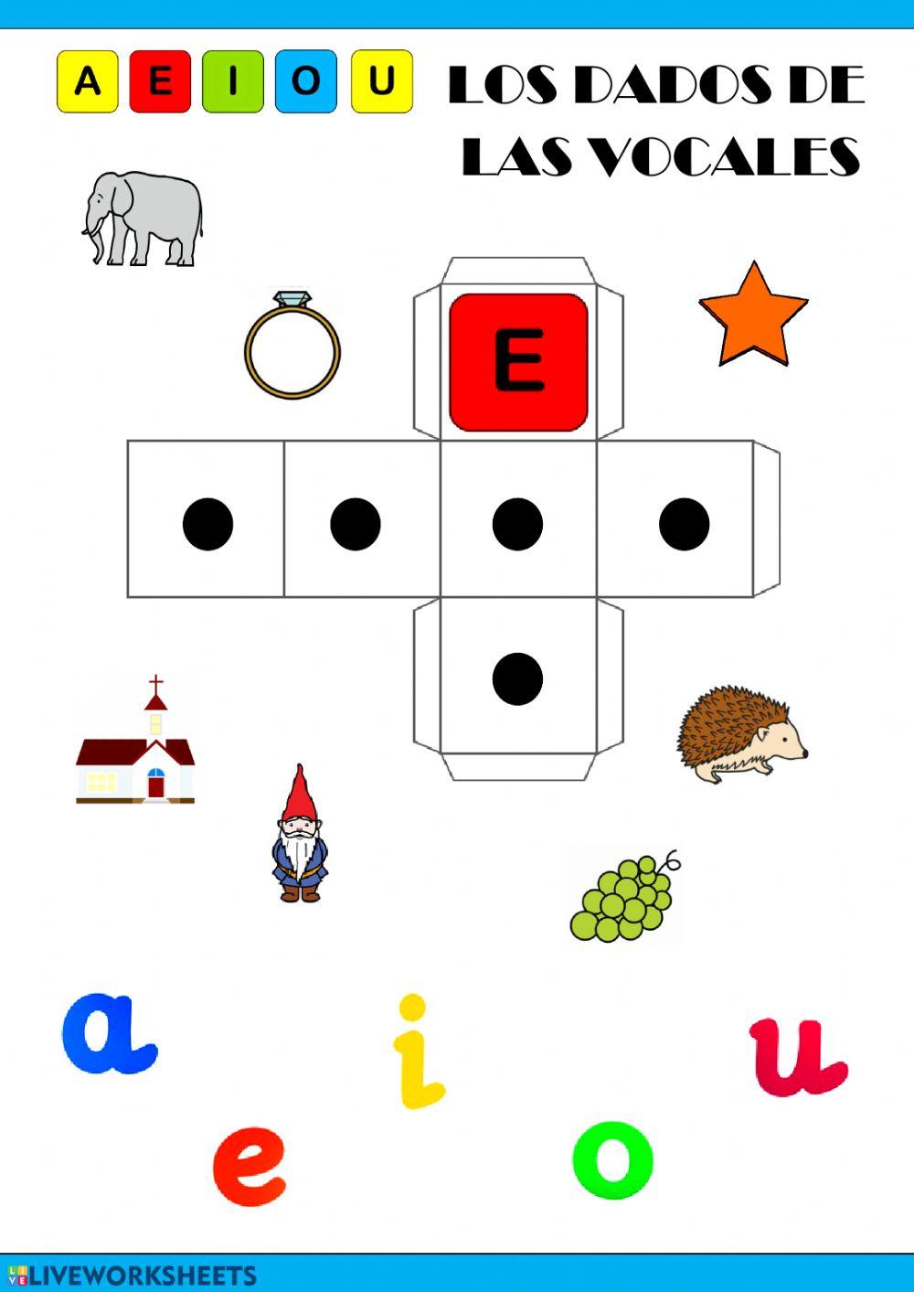 Los dados de las vocales (e)