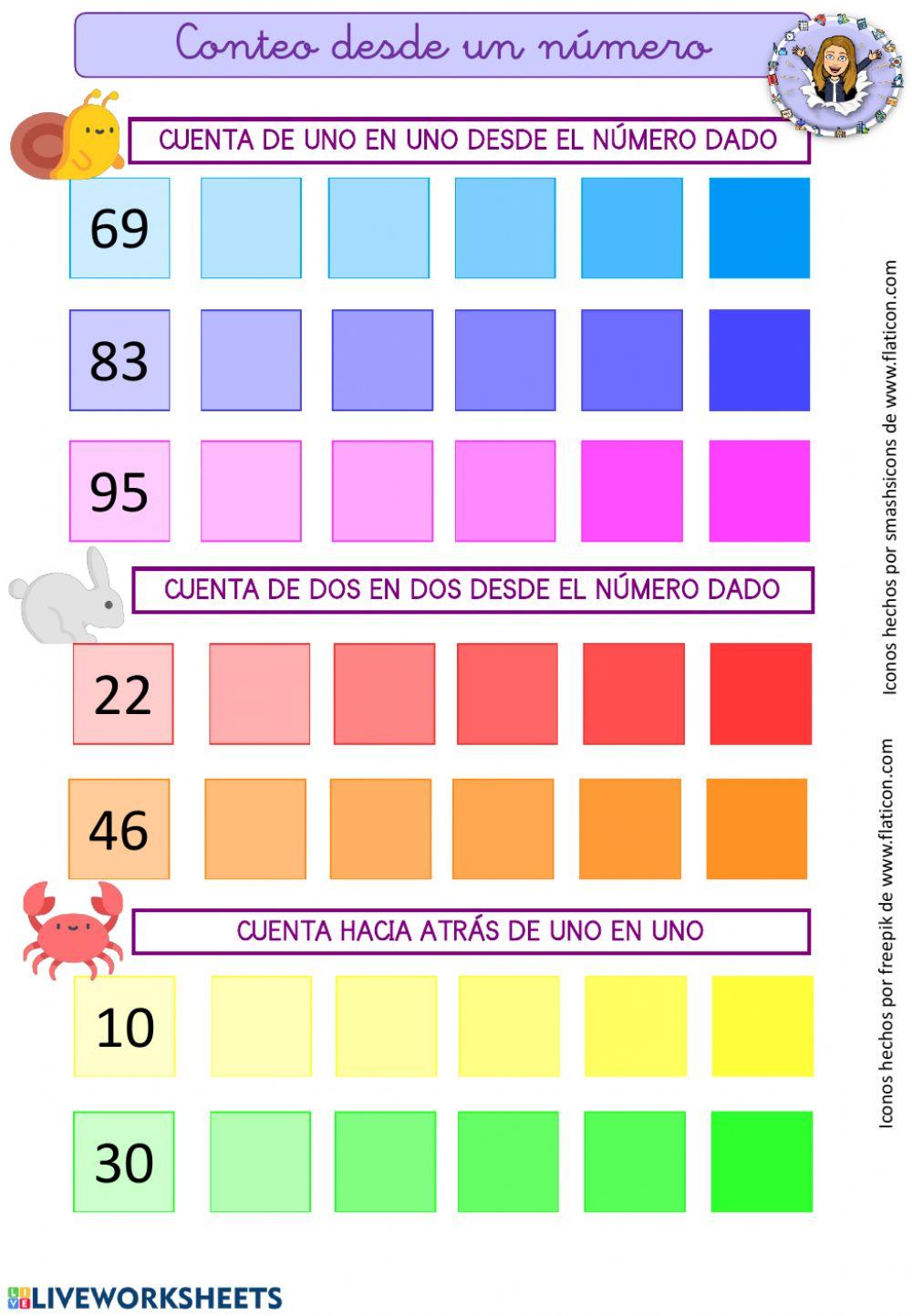 Conteo desde un número nivel 3