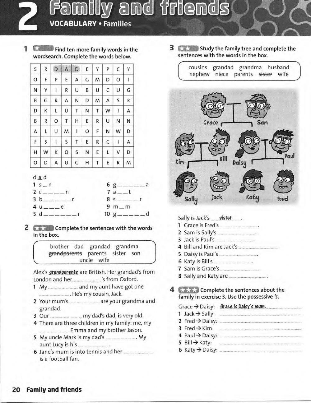 The family , possessive case