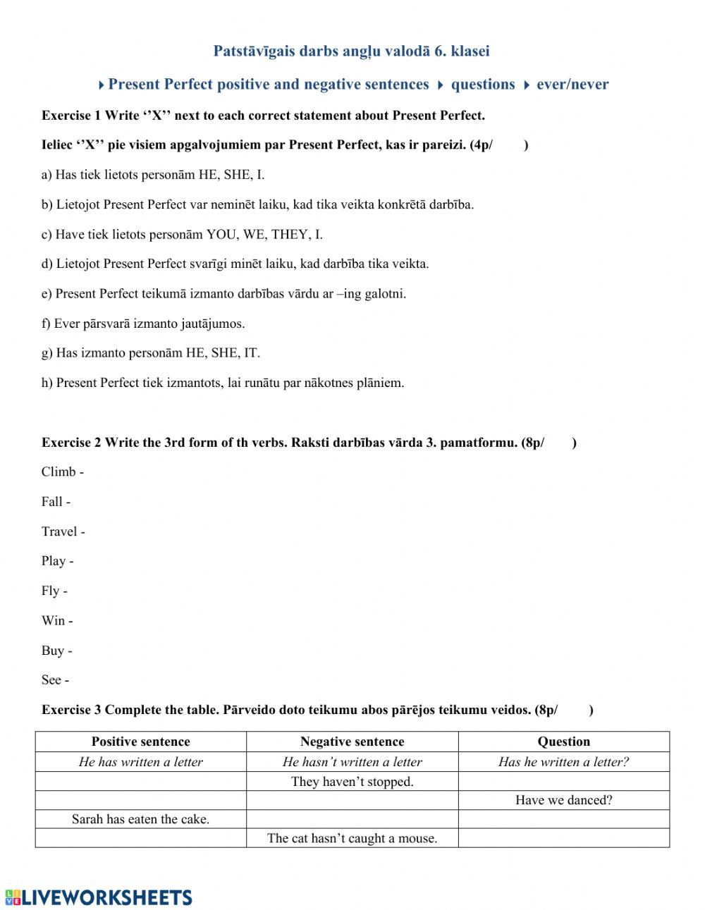 6. klase patstāvīgais darbs